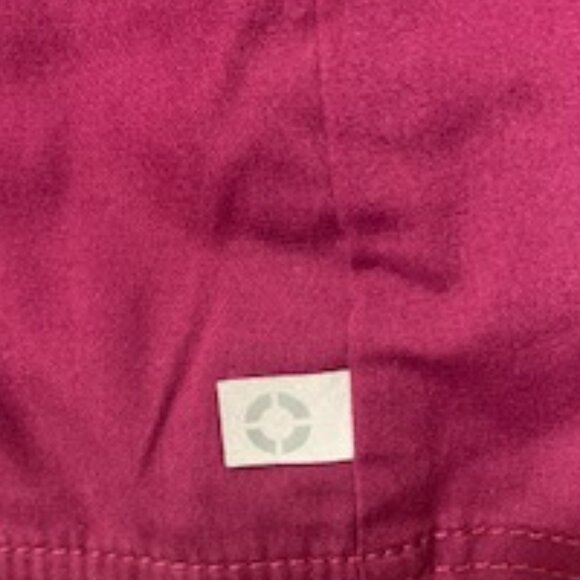 Code Happy Womens Scrub Jacket Size Small Long Sleeve Snaps Pockets Plum Purple - Picture 4 of 8